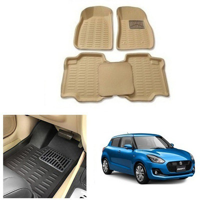 After cars Plastic Standard Mat For  Maruti Suzuki Swift(Beige)