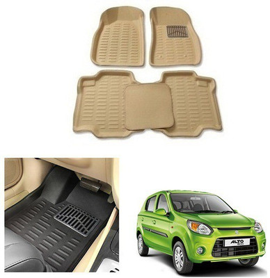 After cars Plastic 3D Mat For  Maruti Suzuki Alto 800(Beige)