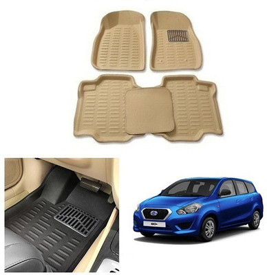 After cars Plastic 3D Mat For  Datsun Go+(Beige)