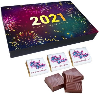 CHOCOINDIANART Amazing Happy New Year, 12pcs Delicious Chocolate Gift Box, Truffles(12 Units)