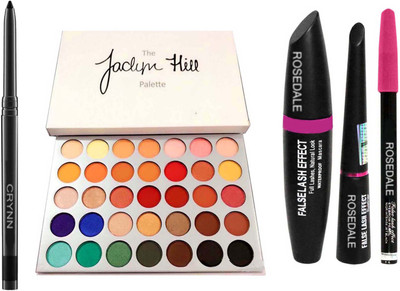 Crynn Smudge Proof Essential Makeup Beauty Kajal & The Jaclyn Hill Eyeshadow Palette(5 Items in the set)
