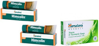 HIMALAYA NEEM SOAP 75 GM. HIMCOLIN GEL 30*2=60 GM ( PACK OF 3)(3 Items in the set)
