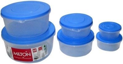 MILTON Plastic Utility Container  - 3000 ml, 2000 ml, 1000 ml, 600 ml, 400 ml, 200 ml(Pack of 6, Blue)