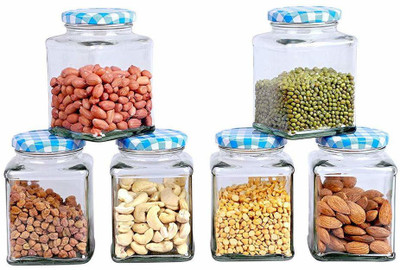 Avastro Glass Grocery Container  - 400 ml(Pack of 6, Clear)