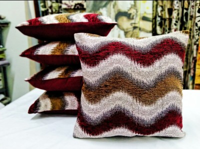Real Desi Ravishing and Attractive Striped Cushions Cover(Pack of 5, 40 cm*40 cm, Multicolor)