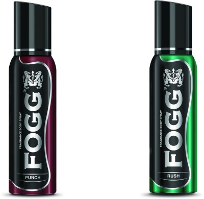 FOGG Deo Combo Pack (PUNCH + RUSH 300ml) Body Spray  -  For Men (300 ml, Pack of 2)