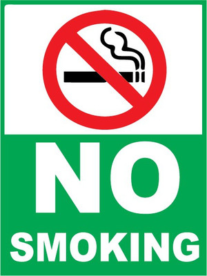 VVWV NO SMOKING SIGN STICKER Emergency Sign