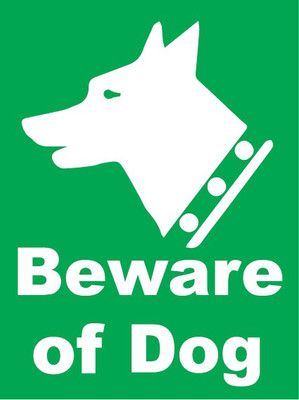 VVWV BeWare Of Dog Emergency Sign