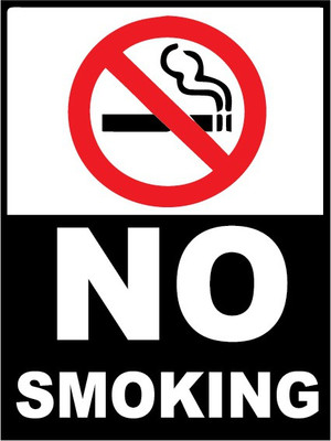 VVWV NO SMOKING SIGN STICKER Emergency Sign