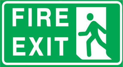 VVWV FIRE EXIT Emergency Sign