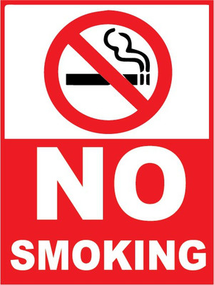 VVWV NO SMOKING SIGN STICKER Emergency Sign