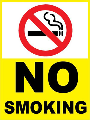 VVWV NO SMOKING SIGN STICKER Emergency Sign