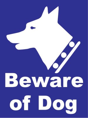 VVWV Beware Of Dog Emergency Sign