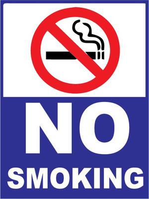 VVWV NO SMOKING SIGN STICKER Emergency Sign