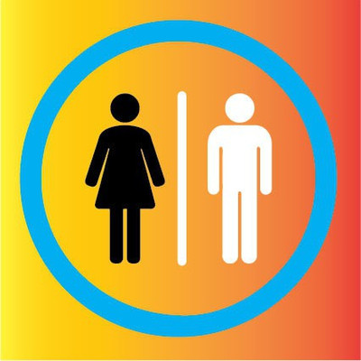 VVWV TOILET SIGN STICKER Emergency Sign