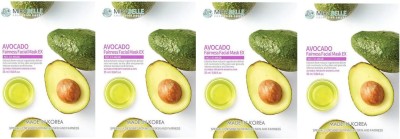 Mirabelle Avocado Fairness Facial Sheet Mask 25 Ml*4 Pcs(100 ml)