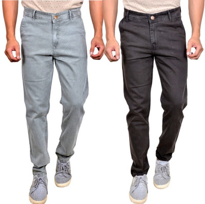 Moudlin Slim Men Multicolor Jeans(Pack of 2)