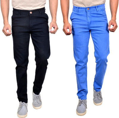 Moudlin Slim Men Multicolor Jeans(Pack of 2)
