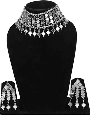 World Wide Villa Alloy Silver Jewellery Set(Pack of 1)