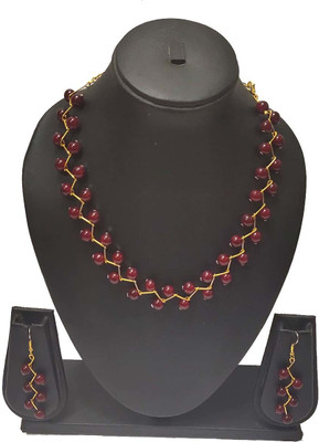 PRAGATI Alloy Brown Jewellery Set(Pack of 1)