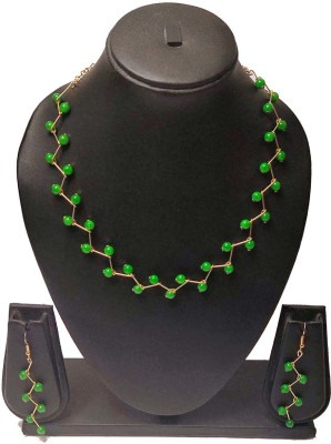 PRAGATI Alloy Green Jewellery Set(Pack of 1)