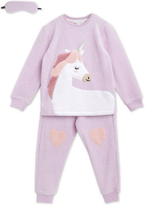 Cherry Crumble By Nitt Hyman Baby Boys & Baby Girls Casual Top Pant(Light Purple)