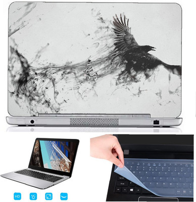 SDM 3in1 laptop accessories combo set , ultra hd printed(BLACK CROW) laptop skin with key guard , screen guard for all laptops and notebooks (for 15.6 inch laptops) Combo Set(Multicolor) SDM 3in1 laptop accessories combo set , ultra hd printed(BLACK CROW) laptop skin with key guard , screen guard for all laptops and notebooks (for 15.6 inch laptops) Combo Set(Multicolor)