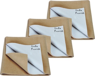 India Furnish Cotton Baby Bed Protecting Mat(Beige, Large, Pack of 3)