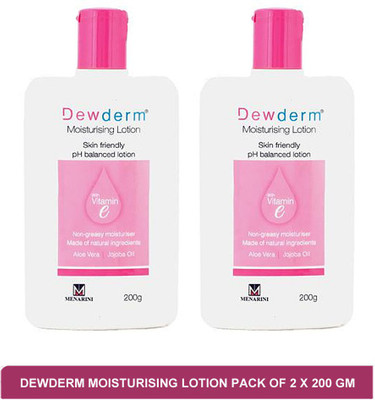 Dewderm moisturising lotion for body(pack of 2)(400 ml)