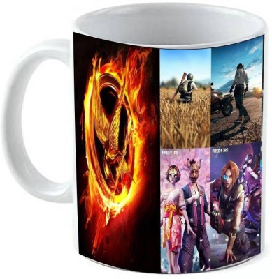 MM9E FREE FIRE , PUBG , FREE FIRE AND PUBG GAME , MOBILE GUN GAMING MUG KIDSMUG33 Ceramic Coffee Mug(330 ml)