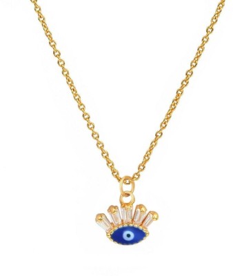 ZIVOM Evil Eye Gold-plated Cubic Zirconia Copper Pendant Set