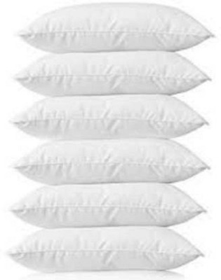shree shyam enterprises Polyester Fibre Solid Sleeping Pillow Pack of 6(White)