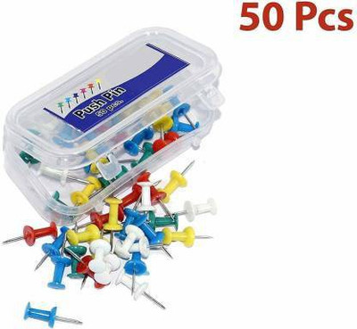 Sharry Plastic, Nickel plated steel  Pins(Set Of 50, Multicolor)
