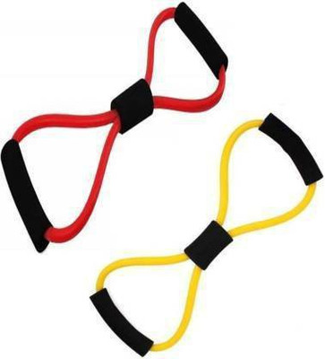 LUCKJIT Soft Yoga Chest Expander Resistance Tube Resistance Tube(Multicolor)