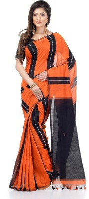 Desh Bidesh Self Design Daily Wear Silk Blend, Cotton Silk Saree(Orange)