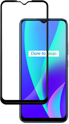 AKSHUD Edge To Edge Tempered Glass for Realme C15(Pack of 1)