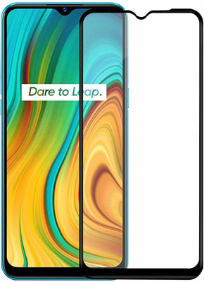 AKSHUD Edge To Edge Tempered Glass for Realme C3(Pack of 1)
