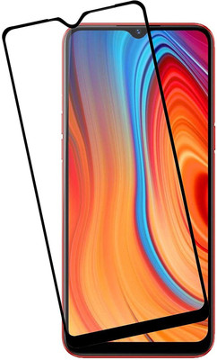BRENZZ Edge To Edge Tempered Glass for Realme C3(Pack of 1)