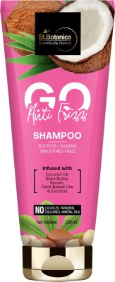St.Botanica GO Anti-Frizz Hair Shampoo - With Coconut Oil, Shea Butter, Keratin, No SLS/Sulphate, Paraben, Silicones, Colors(200 ml)