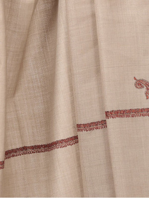 Zaria Fabs Wool Embroidered Men Shawl(Beige)