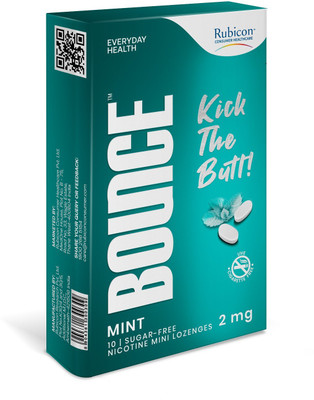RUBICON BOUNCE Nicotine Mini Lozenge 2mg | Mint Flavour, Sugar Free | Helps Quit Smoking | 50 count Smoking Cessations(Pack of 50)