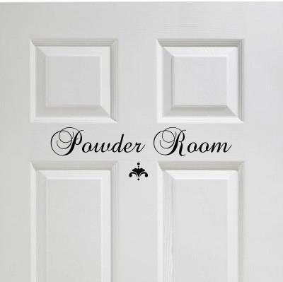 LYOMAN 45 cm powerroom-blk Self Adhesive Sticker(Pack of 1)