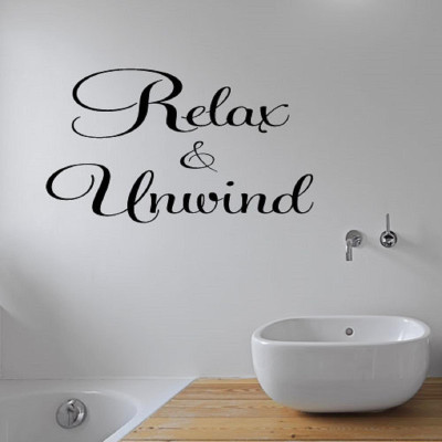 LYOMAN 45 cm relax-blk Self Adhesive Sticker(Pack of 1)