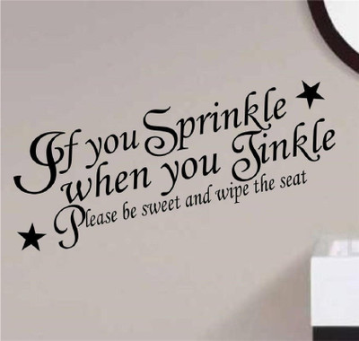 LYOMAN 45 cm ifu-blk Self Adhesive Sticker(Pack of 1)
