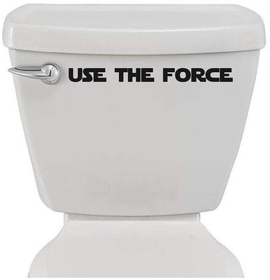 LYOMAN 45 cm usetheforce-blk Self Adhesive Sticker(Pack of 1)