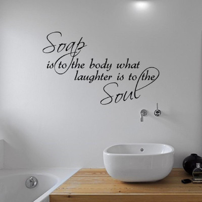 LYOMAN 45 cm soapistothe-blk Self Adhesive Sticker(Pack of 1)