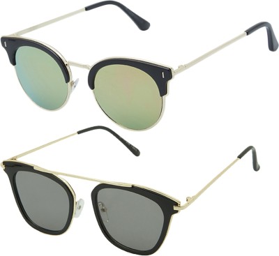 VAST Aviator Sunglasses(For Men & Women, Multicolor)