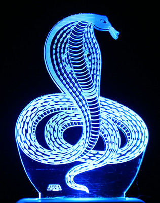Super Ajanta 2003 Snake Illusion Night Lamp Comes with 7 Multi-Color and Perfect Laser Cut Design Night Lamp(10 cm, Clear)