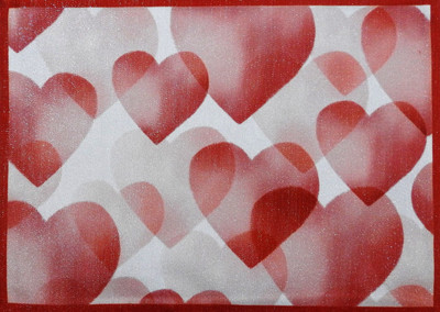 PRAKARTIK Rectangular Pack of 4 Table Placemat(Red, Cotton)
