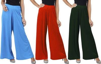 Buy That Trendz Flared Women Blue, Orange, Green Trousers